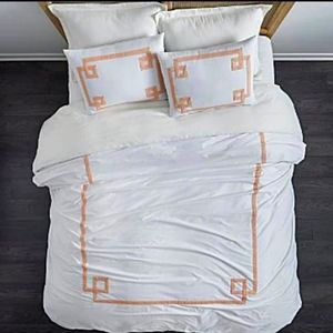 Villa By Noble Excellence, King Duvet cover, Greek Key Blush